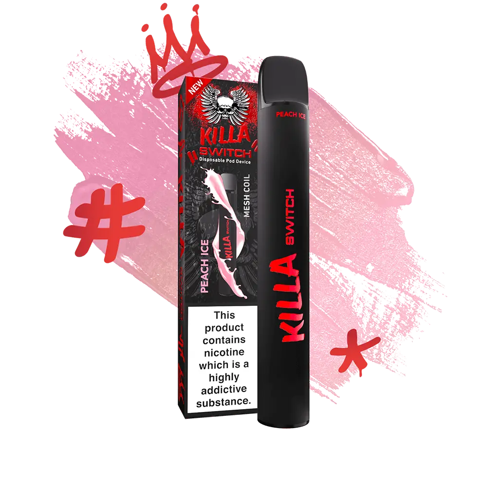 Killa Switch Peach Ice 600 Vape Shop name
