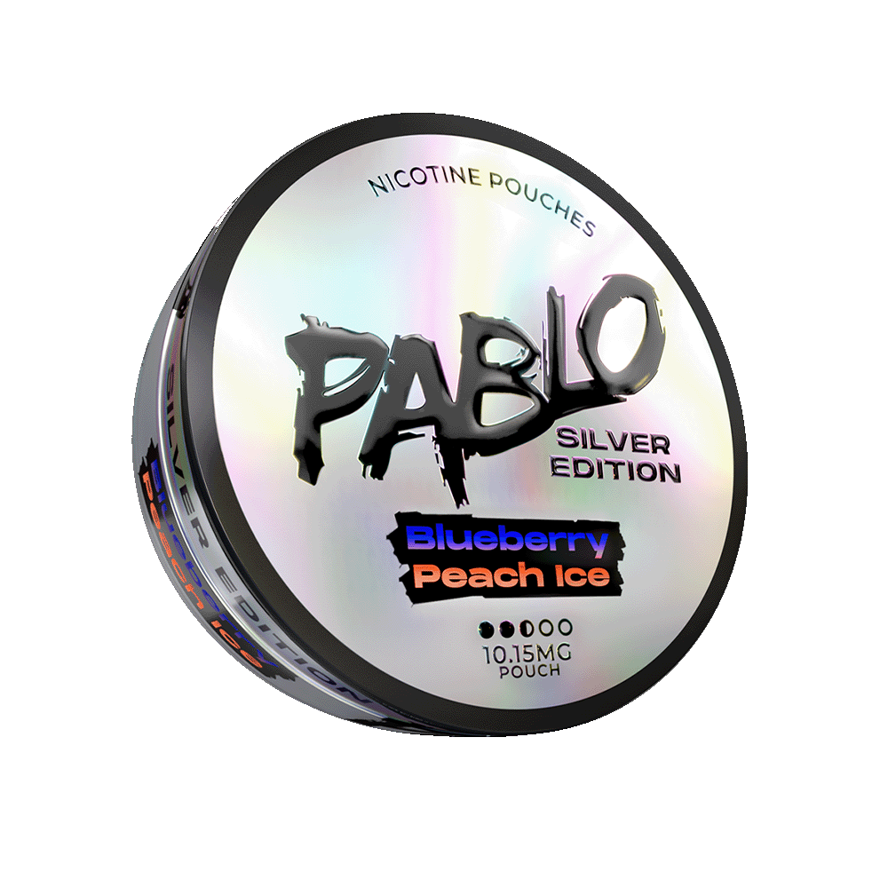 Pablo Silver Blueberry Peach Ice nicotine pouches