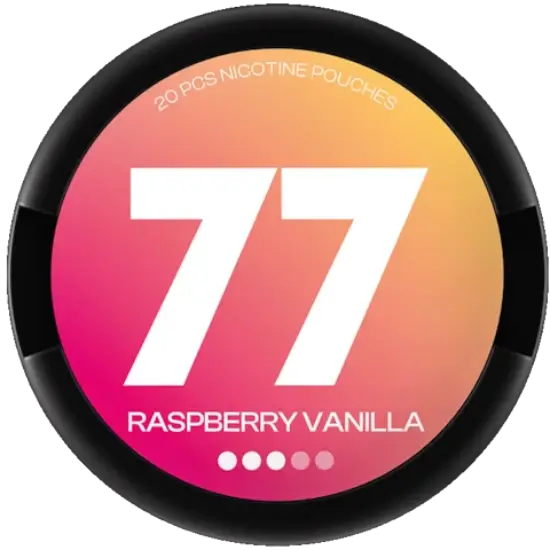 77 Raspberry Vanilla Medium nicotine pouches
