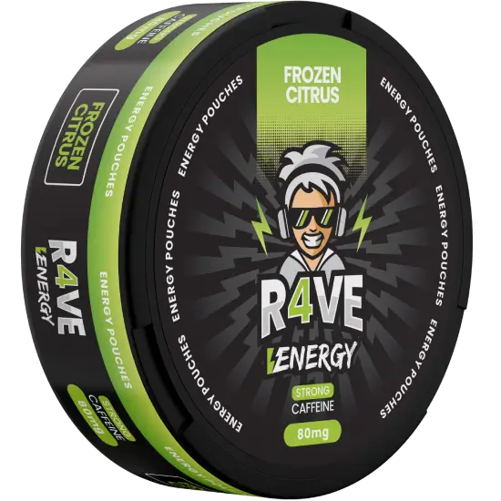 Rave Energy Frozen Citrus caffeine pouches