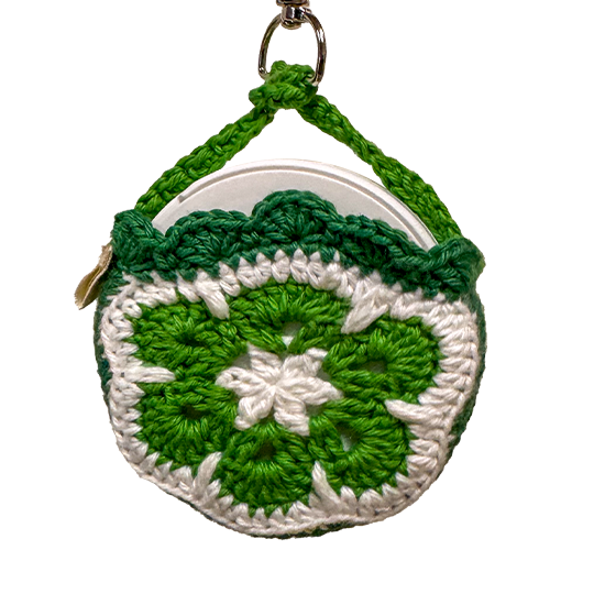 SLEM handmade wool snus can bag in green