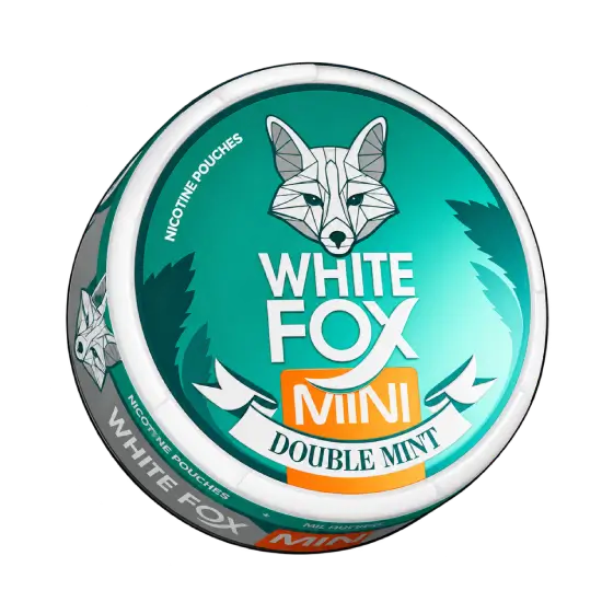White Fox Mini Double Mint nicotine pouches can