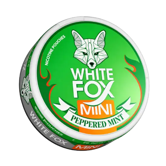 White Fox Mini Peppered Mint nicotine pouches can