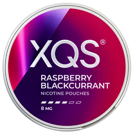XQS Raspberry Blackcurrant Strong nicotine pouches