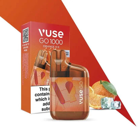 Vuse Go 1000 Orange Ice Shop name Disposable Vape
