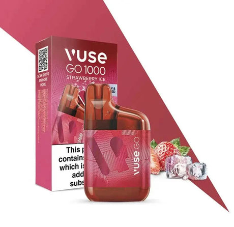 Vuse Go 1000 Strawberry Ice Shop name Disposable Vape