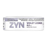 ZYN Violet Licorice Shop name Snus