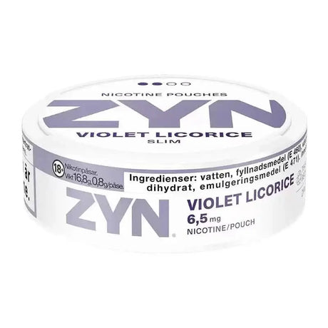 ZYN Violet Licorice Shop name Snus