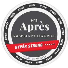 Apres Raspberry Liquorice Hyper Strong nicotine pouches