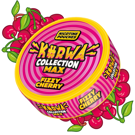 Kurwa Max Fizzy Cherry nicotine pouches