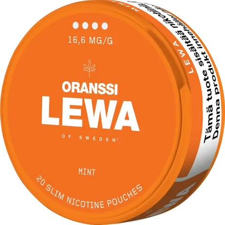 Lewa Oranssi mint nicotine pouches, side