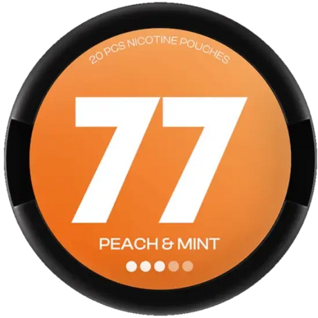 77 Peach Mint Medium nicotine pouches