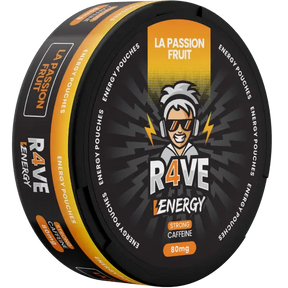 Rave Energy La Passion Fruit caffeine pouches