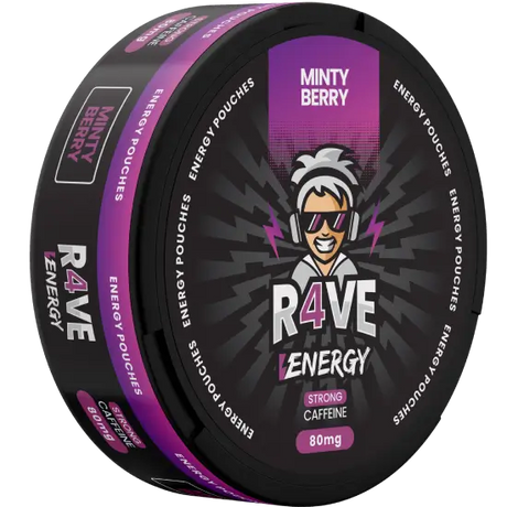 Rave Energy Minty Berry caffeine pouches