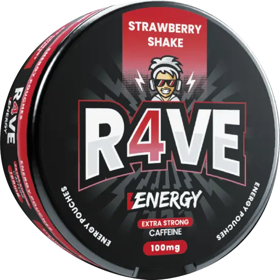 Rave Energy Strawberry Shake caffeine pouches