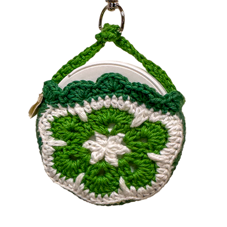 SLEM handmade wool snus can bag in green