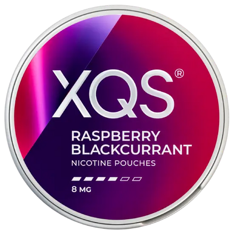 XQS Raspberry Blackcurrant Strong nicotine pouches