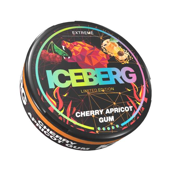 Iceberg Cherry Apricot Gum Nicotine Pouches Snusmania.eu