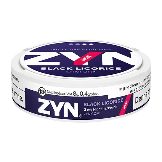 ZYN Black Licorice Mini Dry Shop nimi