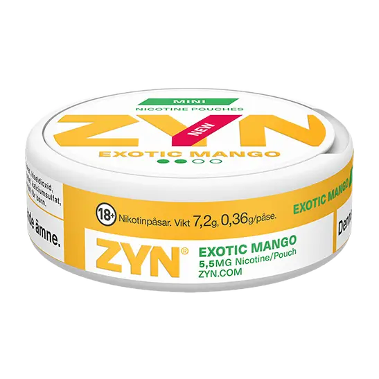 ZYN Exotic Mango Mini Shop name