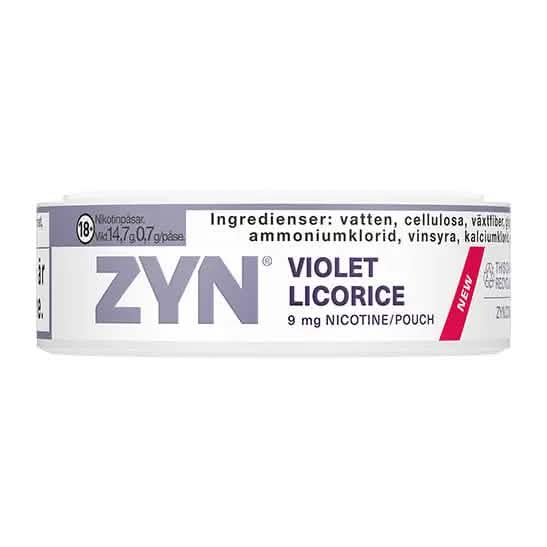 ZYN Violet Licorice Strong Shop name