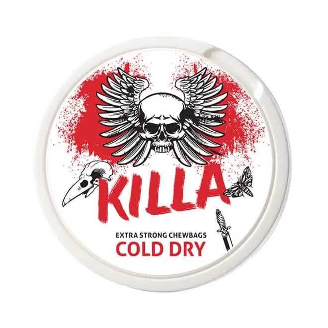 Killa Koud Droog Kauw Zakken Winkel naam Snus